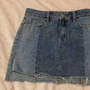 Pacsun two tone denim skirt